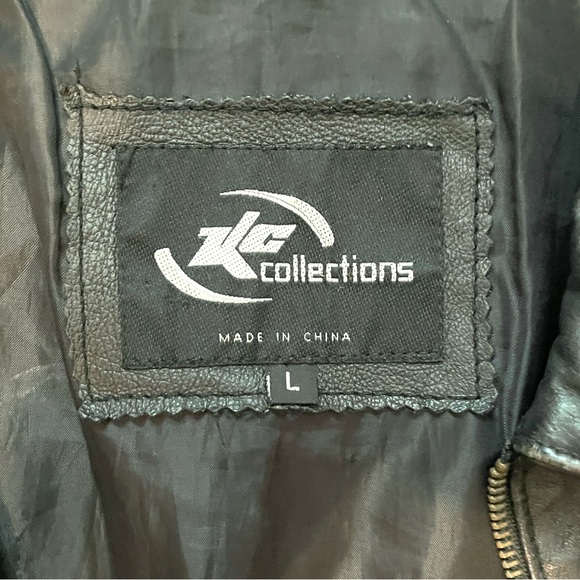 L ZLC Collections Black Real Leather jacket - Picture 6 of 8